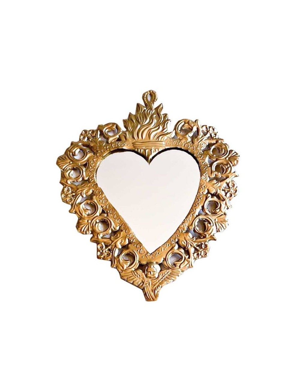 Le collier en forme de miroir (pas d'effet miroir) en plaqué or