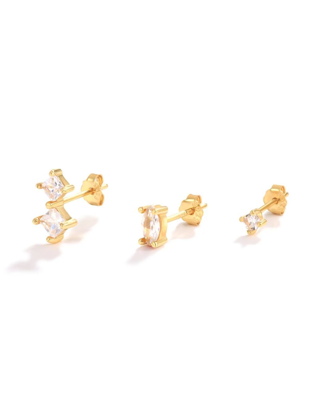 Earrings set - gold plated